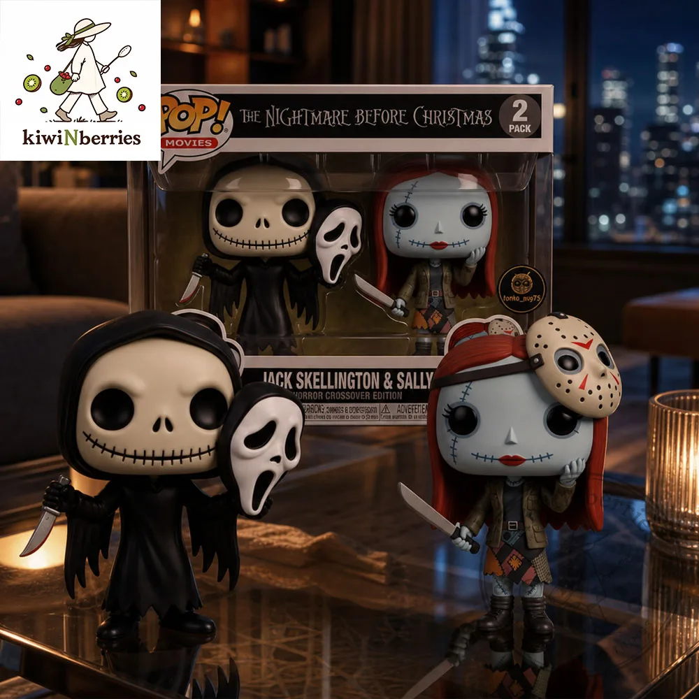 Funko Pop! Movies: Nightmare Before Christmas - Jack Skellington & Sally Horror Crossover 2-Pack