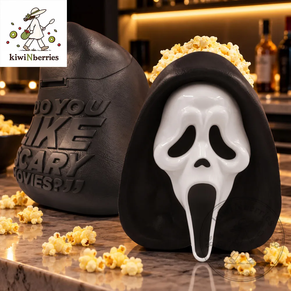 Ghostface Scream Popcorn Bucket - Do You Like Scary Movies Halloween Horror Snack Bowl