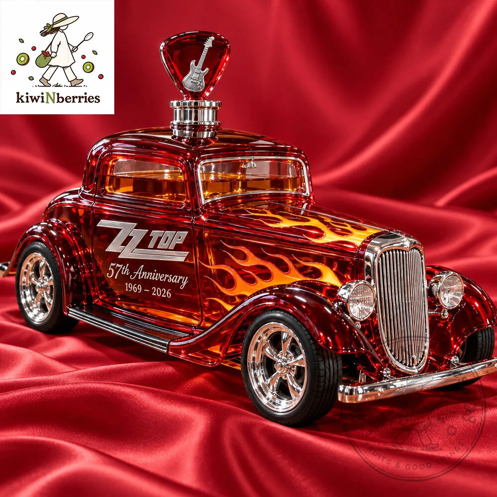 ZZ Top 57th Anniversary Glass Whiskey Decanter
