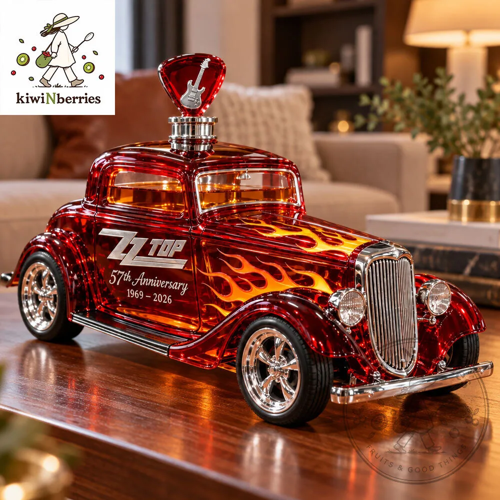 ZZ Top 57th Anniversary Glass Whiskey Decanter 4 ZZ Top 57th Anniversary Glass Whiskey Decanter