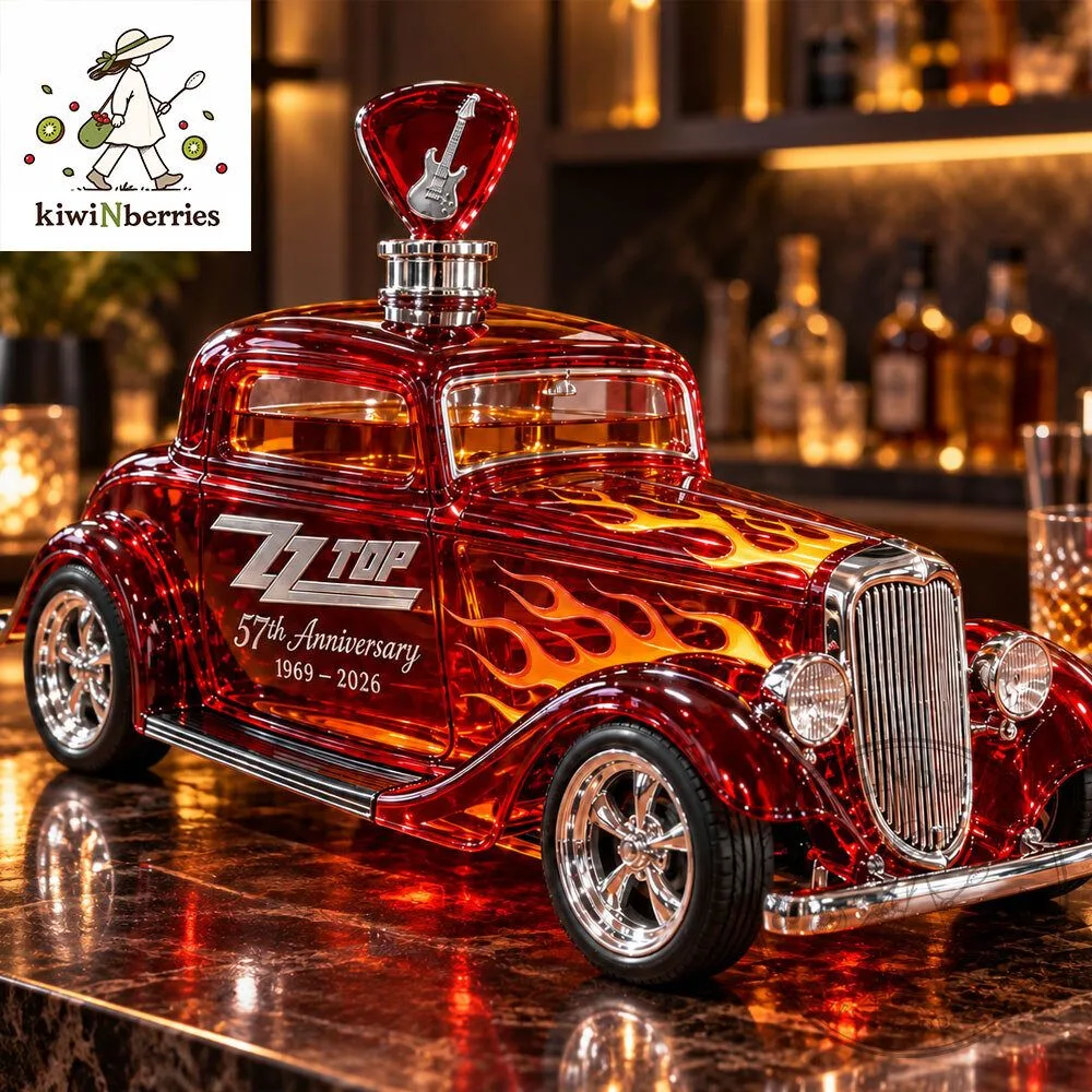 ZZ Top 57th Anniversary Glass Whiskey Decanter 5 ZZ Top 57th Anniversary Glass Whiskey Decanter