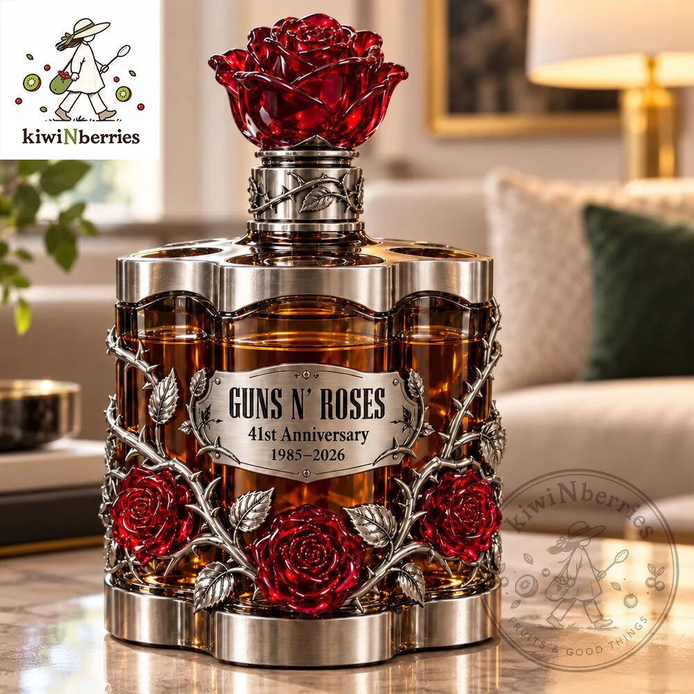 Guns N' Roses 41st Anniversary Whiskey Decanter 4 Guns N
