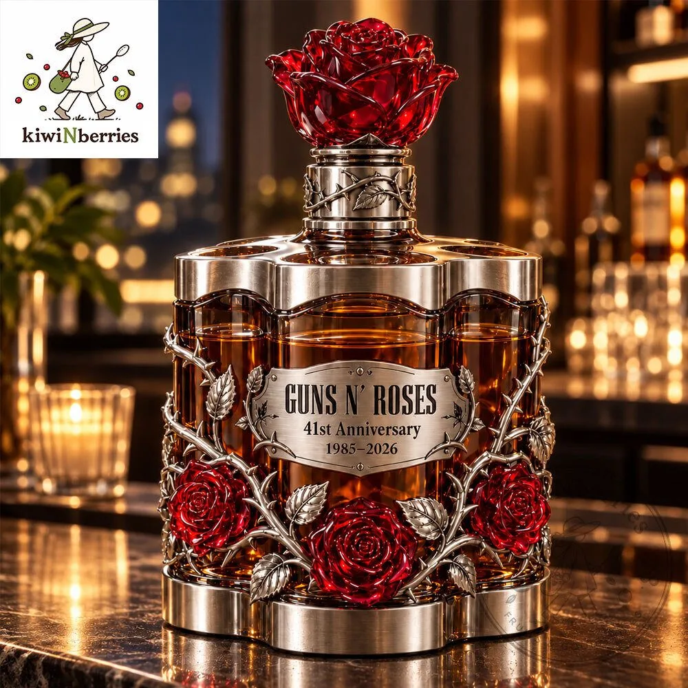 Guns N' Roses 41st Anniversary Whiskey Decanter 5 Guns N